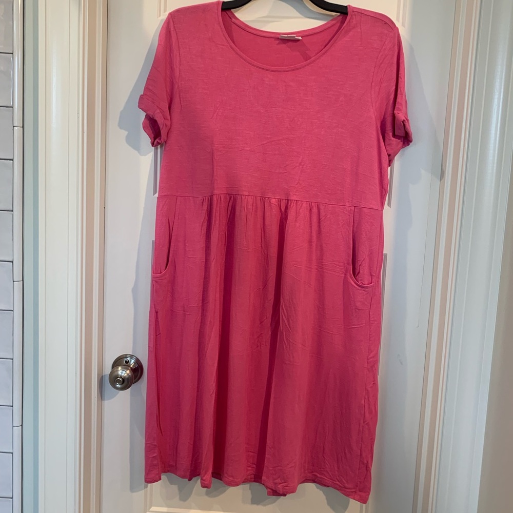 J. Jill Pink Knit Tunic Dress with Pockets